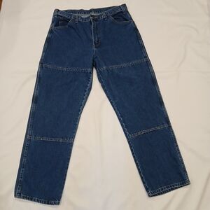 Dickies Carpenter Mens Double Knee Blue Jeans Heavy Duty Size 36x30 Work Pants